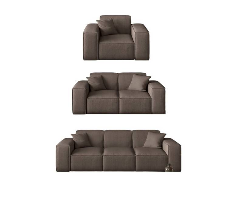 Fun Möbel Polstergarnitur Sofaset Designersofa CELES 3-2-1 in Stoff inkl. 5 Zierkissen, (Sofaset Designersofa CELES 3-2-1 in Stoff) von Fun Möbel