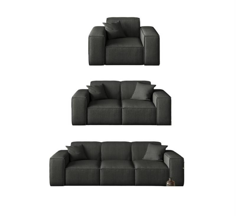 Fun Möbel Polstergarnitur Sofaset Designersofa CELES 3-2-1 in Stoff inkl. 5 Zierkissen, (Sofaset Designersofa CELES 3-2-1 in Stoff) von Fun Möbel