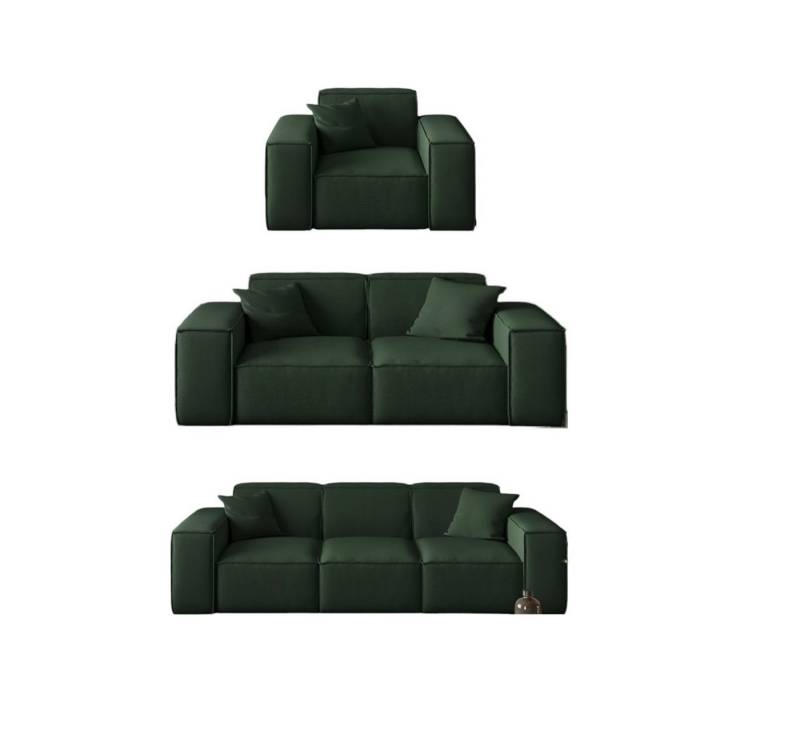 Fun Möbel Polstergarnitur Sofaset Designersofa CELES 3-2-1 in Stoff inkl. 5 Zierkissen, (Sofaset Designersofa CELES 3-2-1 in Stoff) von Fun Möbel