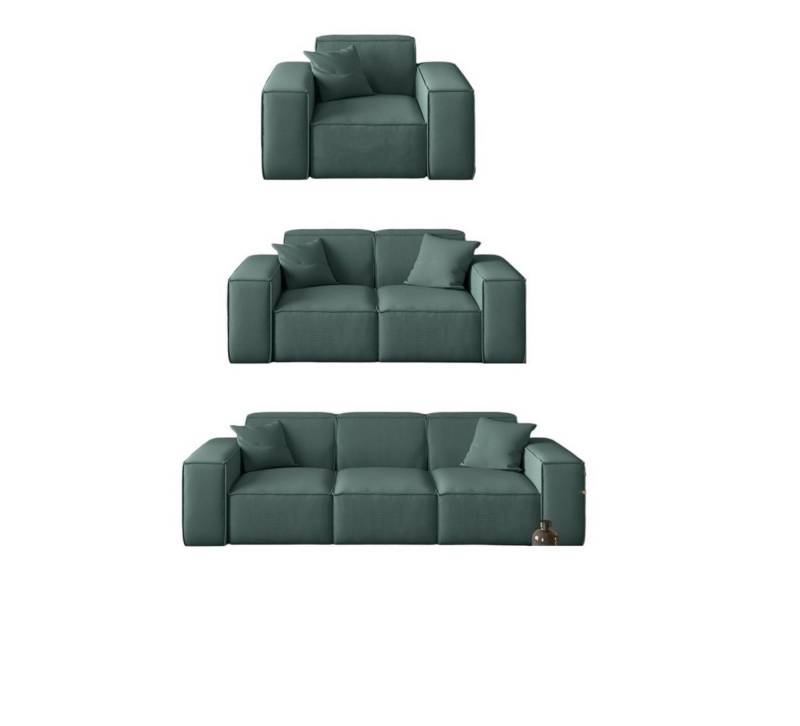 Fun Möbel Polstergarnitur Sofaset Designersofa CELES 3-2-1 in Stoff inkl. 5 Zierkissen, (Sofaset Designersofa CELES 3-2-1 in Stoff) von Fun Möbel