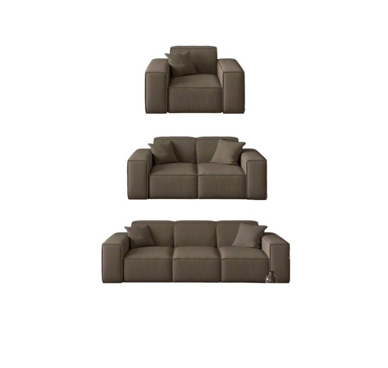 Fun Möbel Polstergarnitur Sofaset Designersofa CELES 3-2-1 in Stoff inkl. 5 Zierkissen, (Sofaset Designersofa CELES 3-2-1 in Stoff) von Fun Möbel
