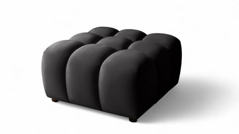 Fun Möbel Polsterhocker Designerhocker FLOW in Stoff Bluvel (kombinierbar mit 2-Sitzer oder 3-Sitzer), Rundumpolsterung von Fun Möbel