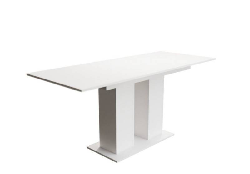 Fun Möbel Säulen-Esstisch Esstisch Auszugstisch DANTE 130-170 x 80 cm in Matt oder Hochglanz von Fun Möbel