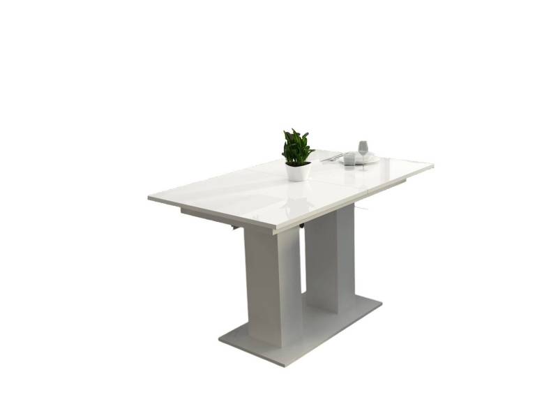 Fun Möbel Säulen-Esstisch Esstisch Auszugstisch DANTE 130-170 x 80 cm in Matt oder Hochglanz von Fun Möbel