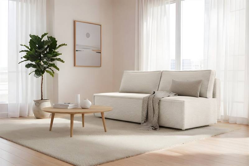 Fun Möbel Schlafsofa Sofa 3-Sitzer AMANDA mit Schlaffunktion in Stoff Poso / Speed, Expresslieferung von Fun Möbel