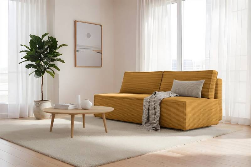 Fun Möbel Schlafsofa Sofa 3-Sitzer AMANDA mit Schlaffunktion in Stoff Poso / Speed, Expresslieferung von Fun Möbel