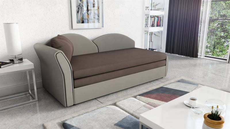 Fun Möbel Schlafsofa Sofa ALINA Links oder Rechts inklusive Bettkasten Stoff Alova, mit Schlaffunktion von Fun Möbel