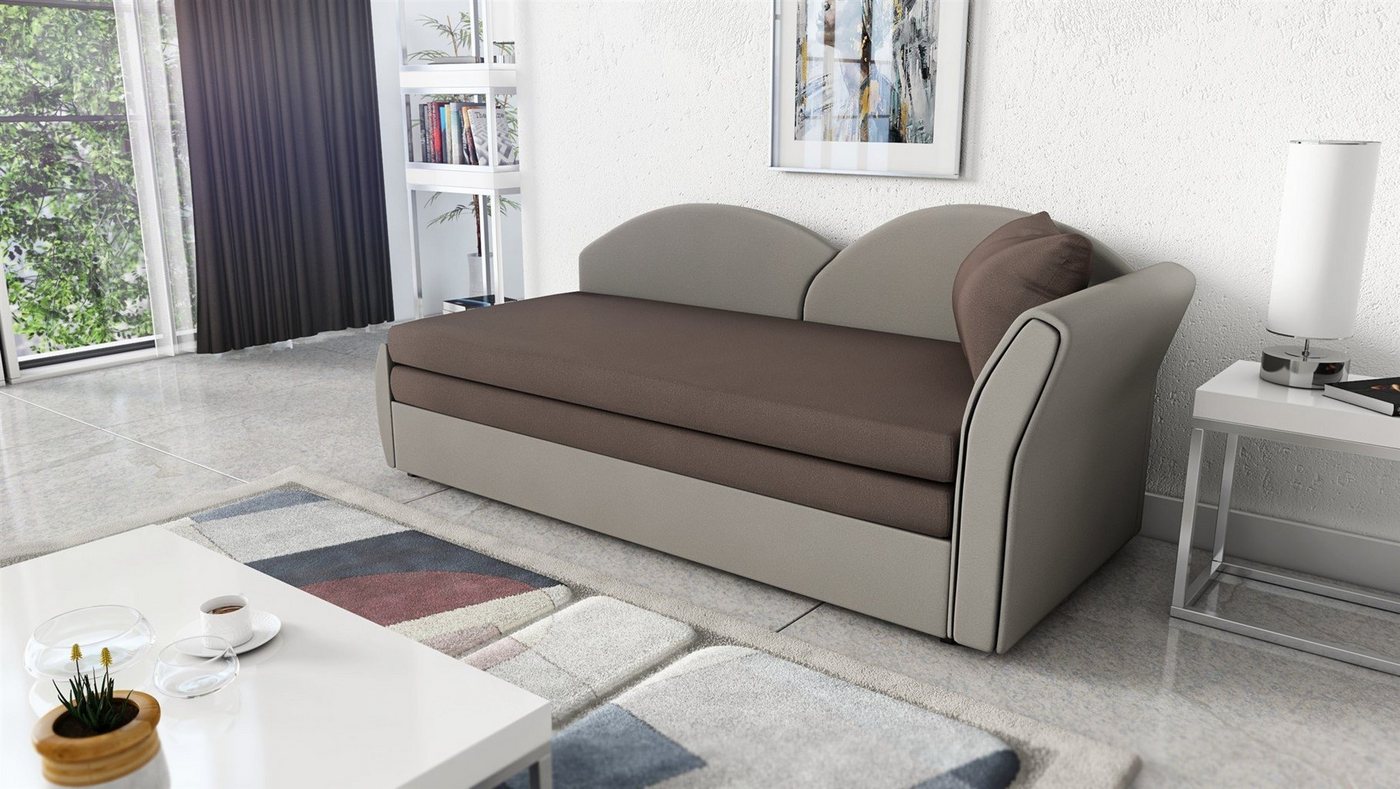 Fun Möbel Schlafsofa Sofa ALINA Links oder Rechts inklusive Bettkasten Stoff Alova, mit Schlaffunktion von Fun Möbel