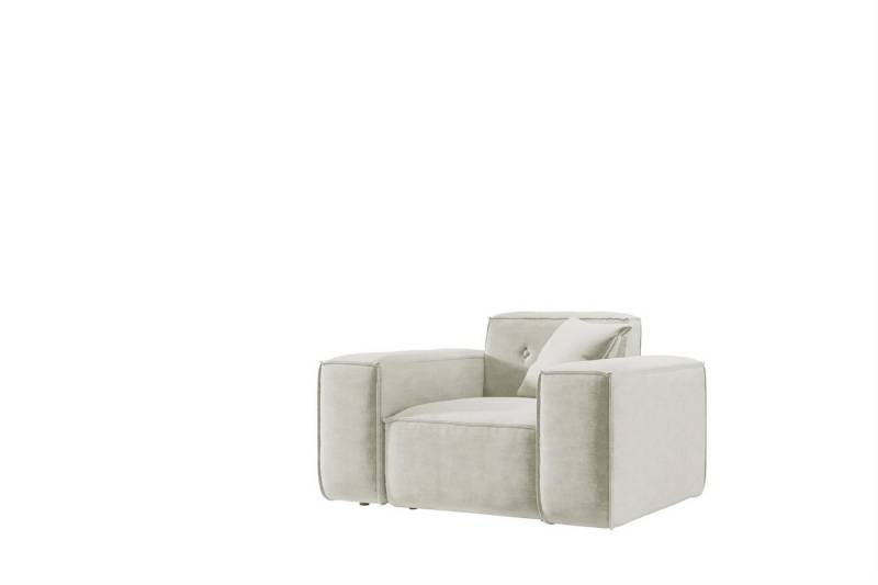 Fun Möbel Sessel Designersessel CESINA in Stoff (inkl. 1 Zierkissen, Auch als 3-2-1 Set erhältlich), Rundumbezug von Fun Möbel