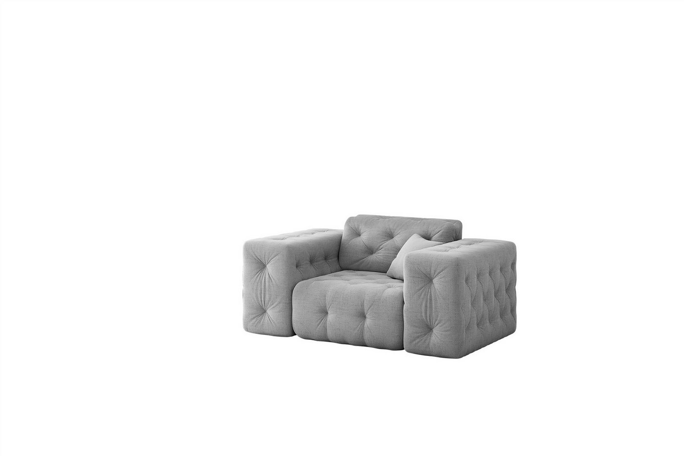 Fun Möbel Sessel Designersessel CHANTAL in Stoff Moly (Rundumbezug, auch im Set mit 2er oder 3er erhältlich), inkl. ein Zierkissen von Fun Möbel