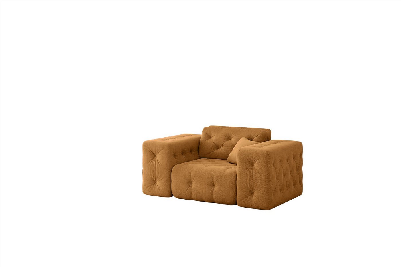 Fun Möbel Sessel Designersessel FUN ESTEBAN in Stoff Moly (Rundumbezug inkl. 1 x Zierkissen, auch im Set mit 2er oder 3er Sofa erhältlich), inkl. 1 x Zierkissen von Fun Möbel