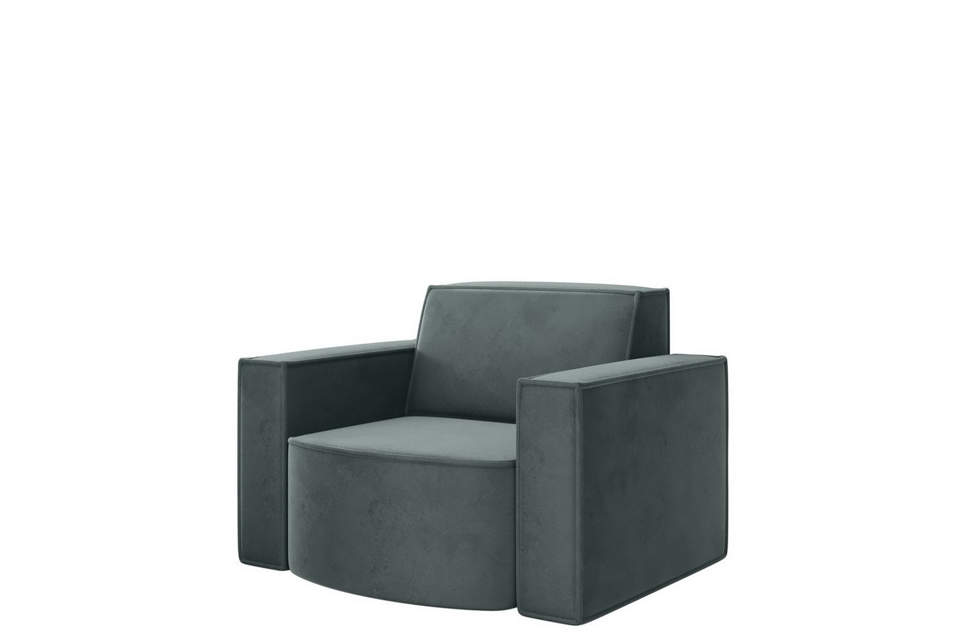 Fun Möbel Sessel Designersessel PALMA in Stoff Ascot oder Opera Velvet, Rundumbezug von Fun Möbel