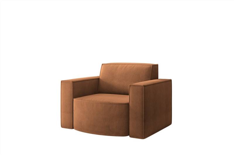 Fun Möbel Sessel Designersessel PALMA in Stoff Noel und Scala (erhältlich auch als Sofa Set 2-teilig (Ecksofa PALMA XS + Sessel), Rundumbezug von Fun Möbel