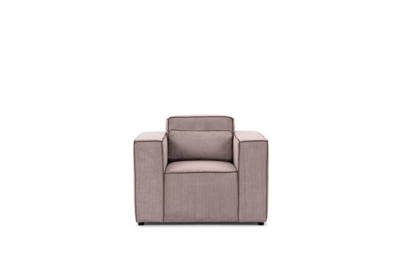 Fun Möbel Sessel Designersessel WALDO in Stoff (Rundumbezug, 1-St., Auch im Set erhältlich), in 2 Stoffen und 12 Farben von Fun Möbel