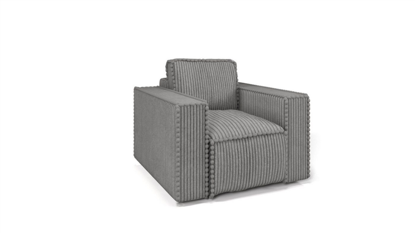 Fun Möbel Sessel Polstersessel FUN AVIELA in Stoff Tilia (inkl. 1 x Rückenkissen, inkl. 1 x Rückenkissen), Rundumbezug von Fun Möbel