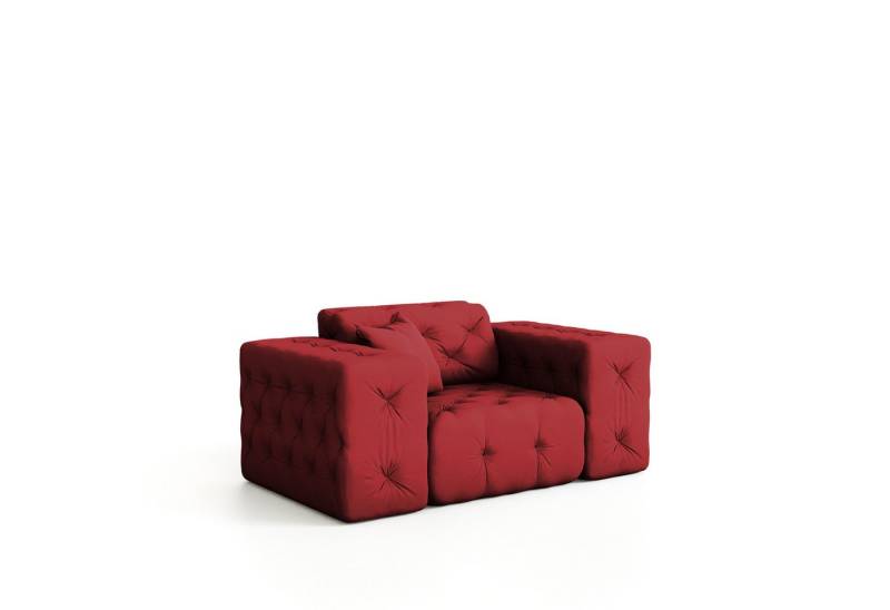 Fun Möbel Sessel Sessel CHANTAL in Stoff Opera Velvet (Designersessel Chantal incl. 1 Zierkissen) von Fun Möbel