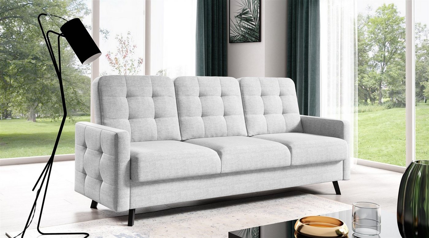 Fun Möbel Sofa 3-Sitzer Schlafsofa Designersofa GARNET in Stoff Luis, Inkl. 1 x Bettkasten und Schlaffunktion, Rundumbezug Fun Möbel Sofa 3-Sitzer Schlafsofa Designersofa GARNET in Stoff Luis, Inkl. 1 x Bettkasten und Schlaffunktion, Rundumbezug von Fun Möbel