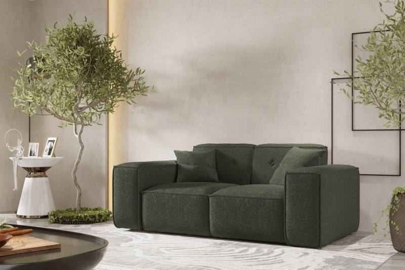 Fun Möbel Sofa Designersofa CESINA 2-Sitzer in Stoff, inkl. 2 Zierkissen, Rundumbezug von Fun Möbel