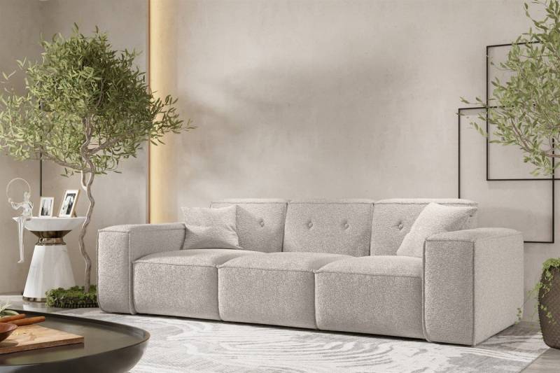 Fun Möbel Sofa Designersofa CESINA 3-Sitzer in Stoff, inkl. 2 Zierkissen, Rundumbezug von Fun Möbel