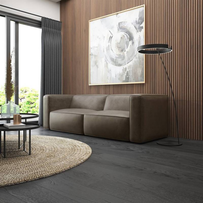 Fun Möbel Sofa Designersofa HELMER 2-Sitzer in Stoff Pola, Rundumbezug von Fun Möbel
