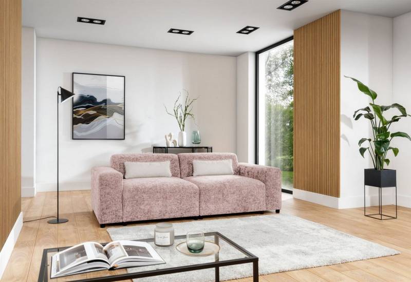 Fun Möbel Sofa Designersofa ROMY 2-Sitzer in Stoff Enjoy Me, Inkl. 2 Zierkissen von Fun Möbel