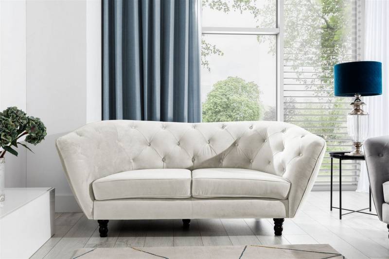Fun Möbel Sofa Sofa Designer-Sofa Charlotte 2-Sitzer Stoff, 1 Teile von Fun Möbel