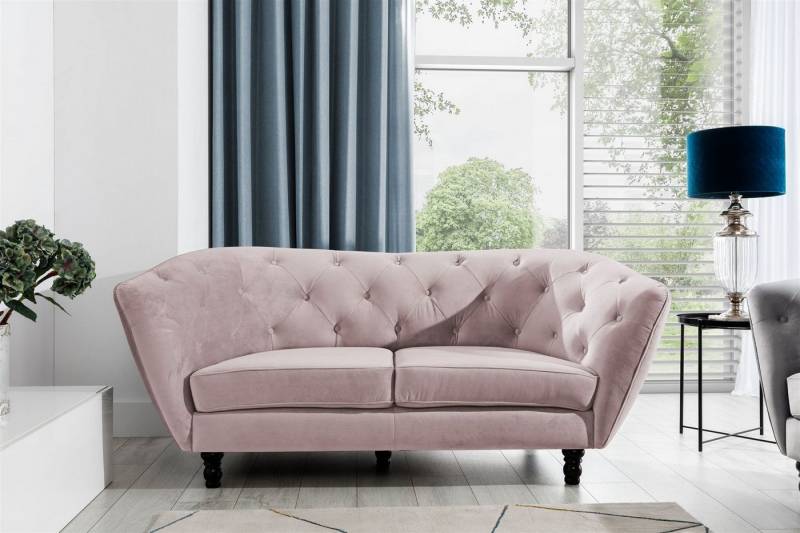 Fun Möbel Sofa Sofa Designer-Sofa Charlotte 2-Sitzer Stoff, 1 Teile von Fun Möbel