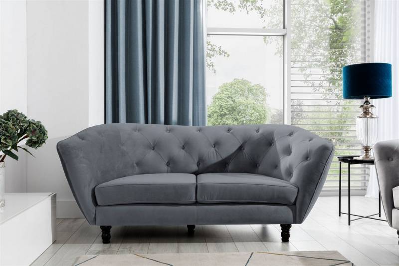 Fun Möbel Sofa Sofa Designer-Sofa Charlotte 2-Sitzer Stoff, 1 Teile von Fun Möbel