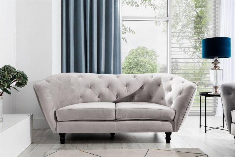 Fun Möbel Sofa Sofa Designer-Sofa Charlotte 2-Sitzer Stoff, 1 Teile von Fun Möbel