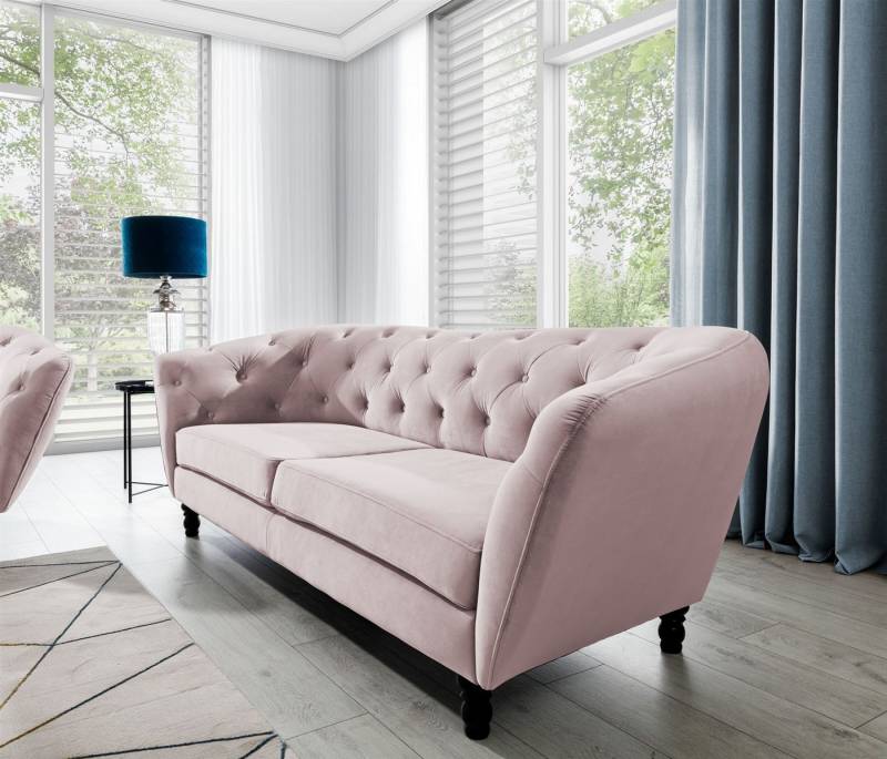 Fun Möbel Sofa Sofa Designer-Sofa Charlotte 3-Sitzer Stoff, 1 Teile von Fun Möbel