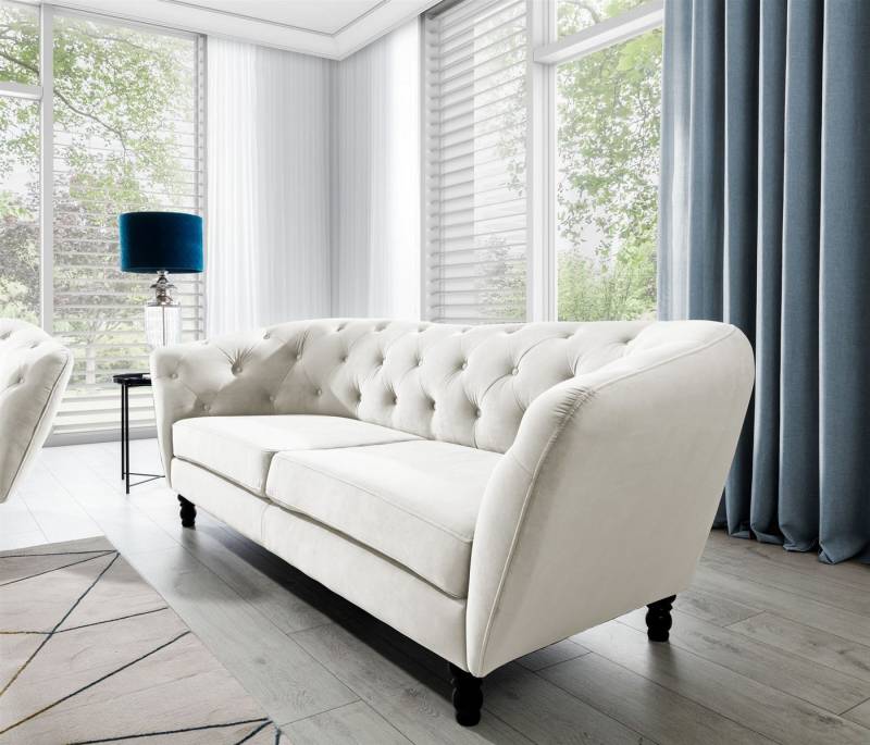 Fun Möbel Sofa Sofa Designer-Sofa Charlotte 3-Sitzer Stoff, 1 Teile von Fun Möbel