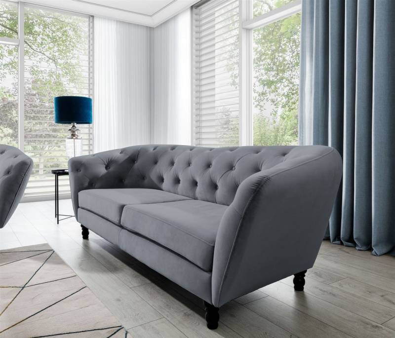 Fun Möbel Sofa Sofa Designer-Sofa Charlotte 3-Sitzer Stoff, 1 Teile von Fun Möbel