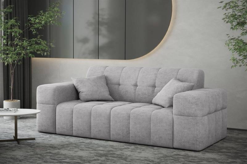 Fun Möbel Sofa Sofa Designer-Sofa NANCY 2-Sitzer in Stoff Harmony, Rundumbezug von Fun Möbel