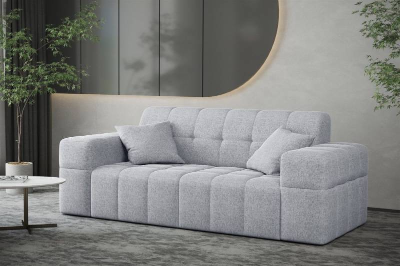 Fun Möbel Sofa Sofa Designer-Sofa NANCY 2-Sitzer in Stoff Neve, Rundumbezug von Fun Möbel