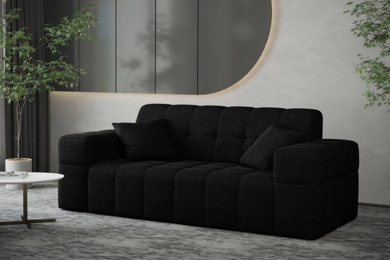 Fun Möbel Sofa Sofa Designer-Sofa NANCY 2-Sitzer in Stoff Neve, Rundumbezug von Fun Möbel