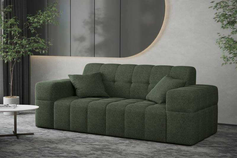 Fun Möbel Sofa Sofa Designer-Sofa NANCY 2-Sitzer in Stoff Neve, Rundumbezug von Fun Möbel