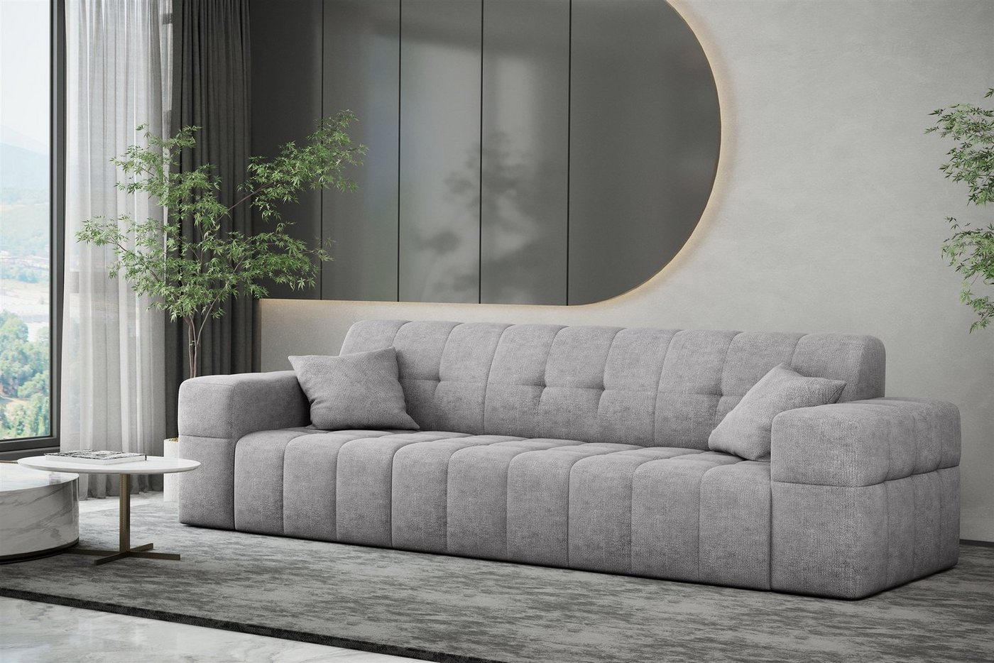 Fun Möbel Sofa Sofa Designer-Sofa NANCY 3-Sitzer in Stoff Harmony, Rundumbezug Fun Möbel Sofa Sofa Designer-Sofa NANCY 3-Sitzer in Stoff Harmony, Rundumbezug von Fun Möbel
