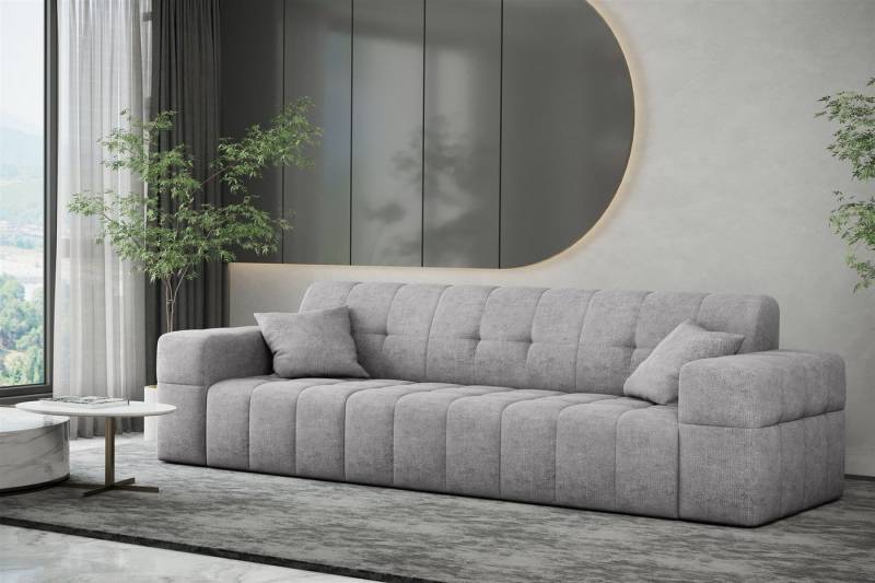 Fun Möbel Sofa Sofa Designer-Sofa NANCY 3-Sitzer in Stoff Harmony, Rundumbezug von Fun Möbel