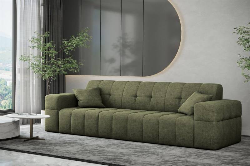 Fun Möbel Sofa Sofa Designer-Sofa NANCY 3-Sitzer in Stoff Harmony, Rundumbezug von Fun Möbel