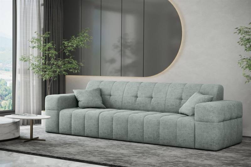 Fun Möbel Sofa Sofa Designer-Sofa NANCY 3-Sitzer in Stoff Harmony, Rundumbezug von Fun Möbel
