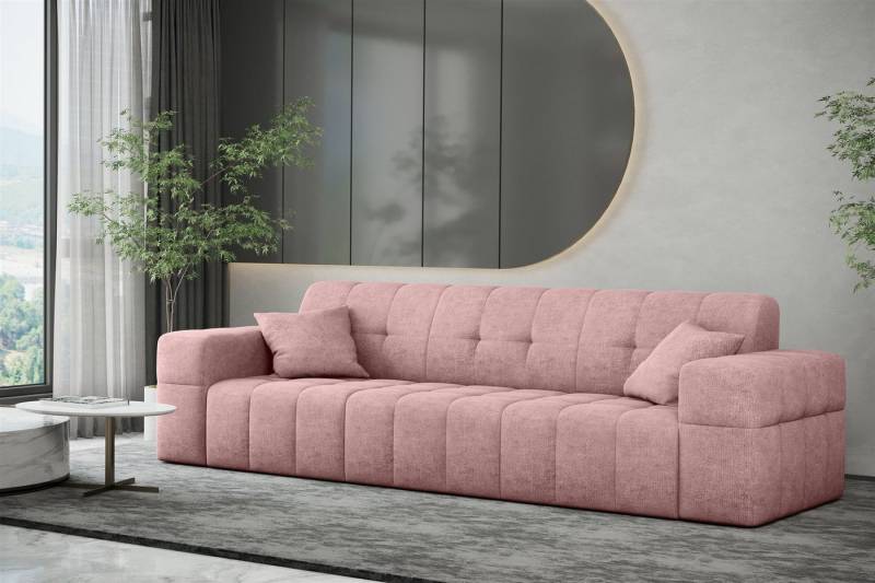 Fun Möbel Sofa Sofa Designer-Sofa NANCY 3-Sitzer in Stoff Harmony, Rundumbezug von Fun Möbel