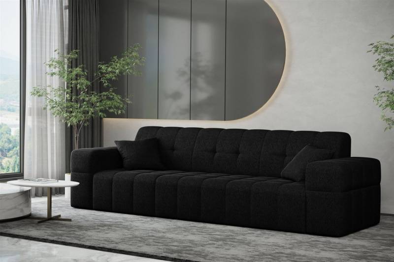 Fun Möbel Sofa Sofa Designer-Sofa NANCY 3-Sitzer in Stoff Neve, Rundumbezug von Fun Möbel