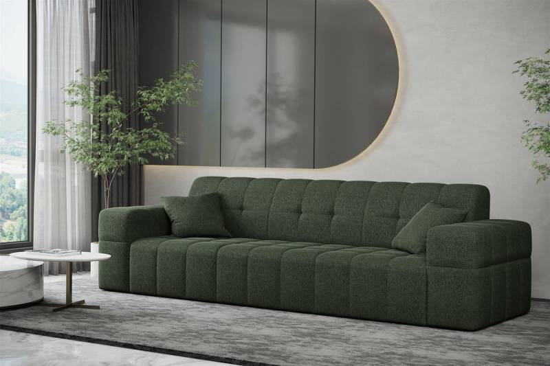 Fun Möbel Sofa Sofa Designer-Sofa NANCY 3-Sitzer in Stoff Neve, Rundumbezug von Fun Möbel