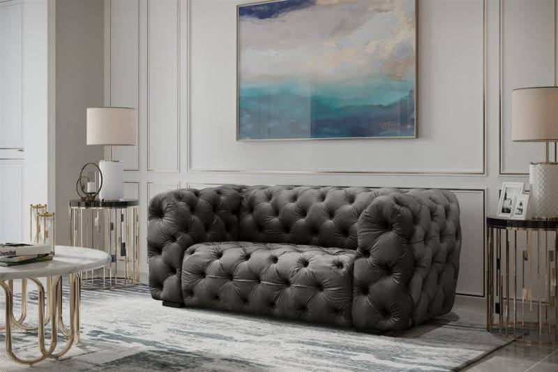 Fun Möbel Sofa Sofa Designer-Sofa NATALIE 2-Sitzer in Stoff, 1 Teile, Rundumbezug Fun Möbel Sofa Sofa Designer-Sofa NATALIE 2-Sitzer in Stoff, 1 Teile, Rundumbezug von Fun Möbel