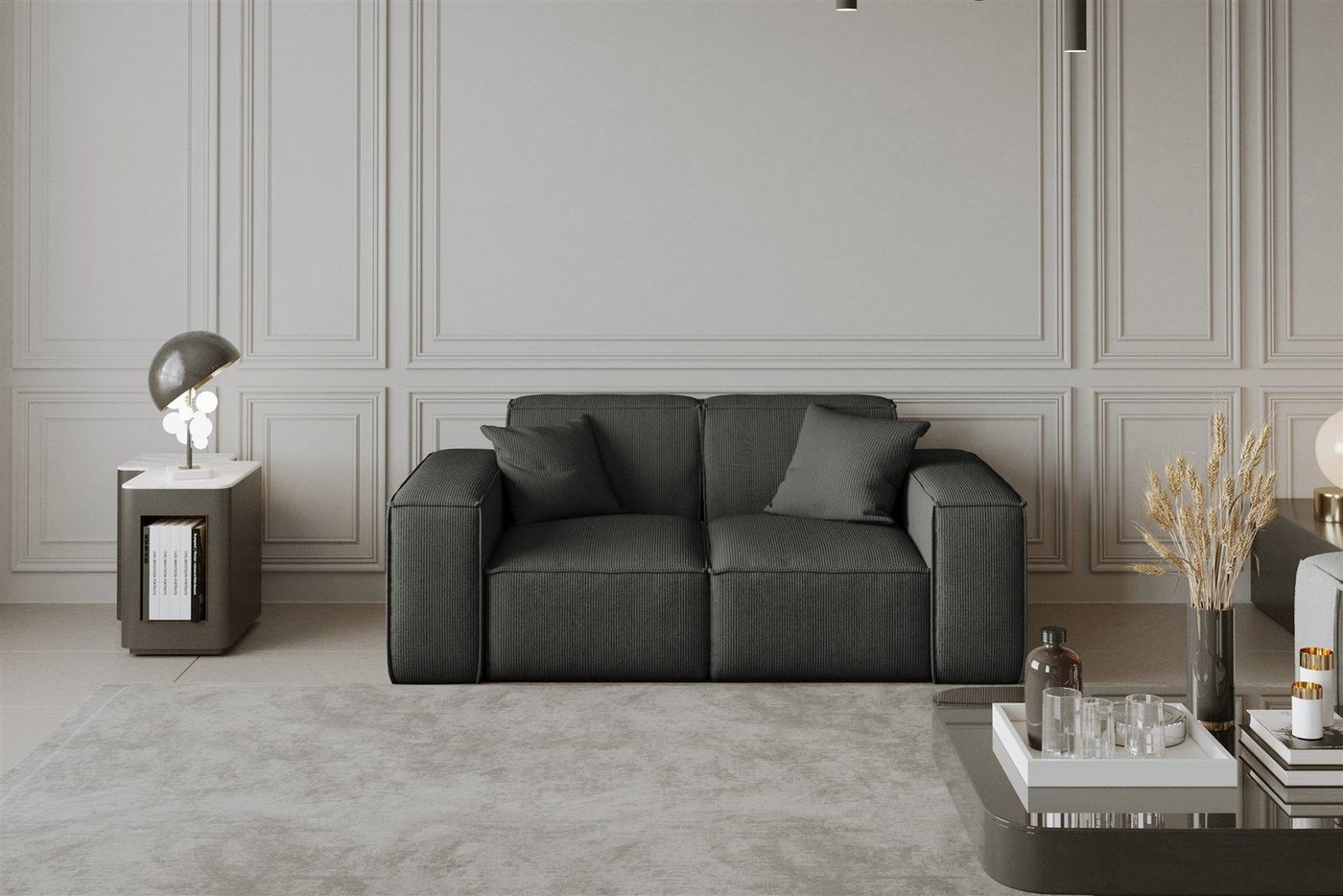 Fun Möbel Sofa Sofa Designersofa CELES 2-Sitzer in Stoff Opera Velvet und Scala Fun Möbel Sofa Sofa Designersofa CELES 2-Sitzer in Stoff Opera Velvet und Scala von Fun Möbel