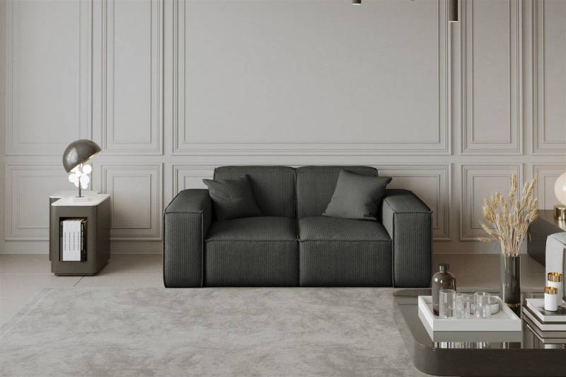 Fun Möbel Sofa Sofa Designersofa CELES 2-Sitzer in Stoff Opera Velvet und Scala von Fun Möbel