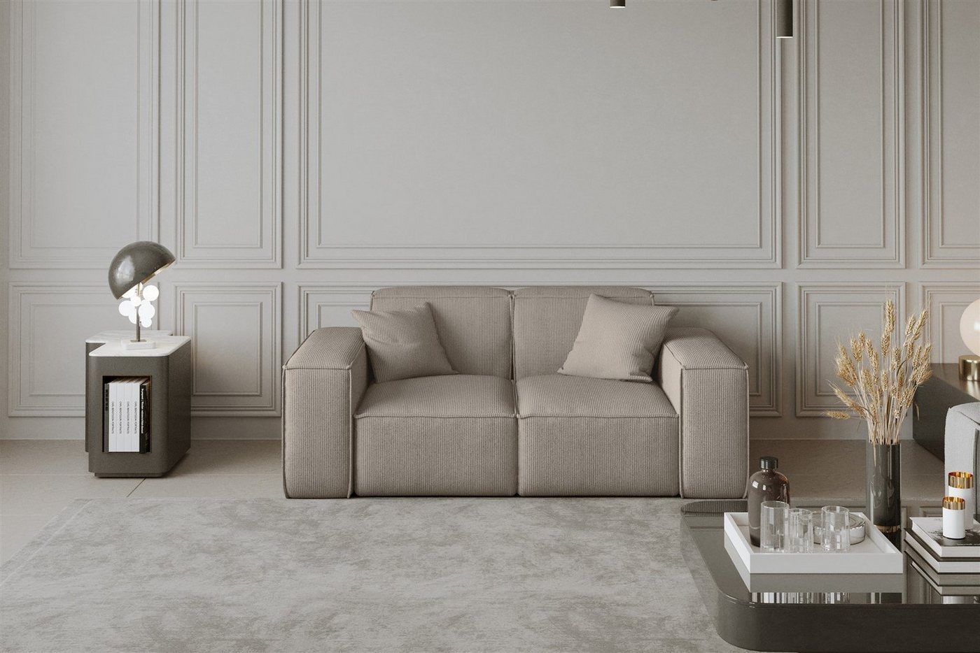 Fun Möbel Sofa Sofa Designersofa CELES 2-Sitzer in Stoff Opera Velvet und Scala Fun Möbel Sofa Sofa Designersofa CELES 2-Sitzer in Stoff Opera Velvet und Scala von Fun Möbel