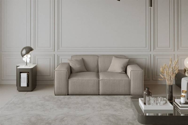 Fun Möbel Sofa Sofa Designersofa CELES 2-Sitzer in Stoff Opera Velvet und Scala von Fun Möbel