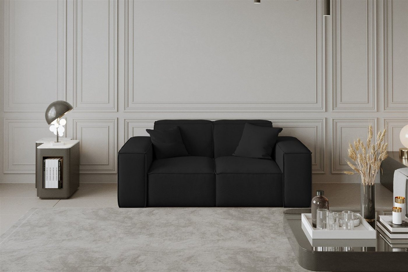 Fun Möbel Sofa Sofa Designersofa CELES 2-Sitzer in Stoff Opera Velvet und Scala Fun Möbel Sofa Sofa Designersofa CELES 2-Sitzer in Stoff Opera Velvet und Scala von Fun Möbel