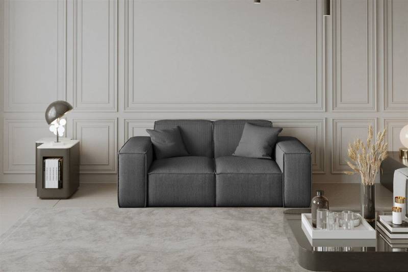 Fun Möbel Sofa Sofa Designersofa CELES 2-Sitzer in Stoff Opera Velvet und Scala von Fun Möbel